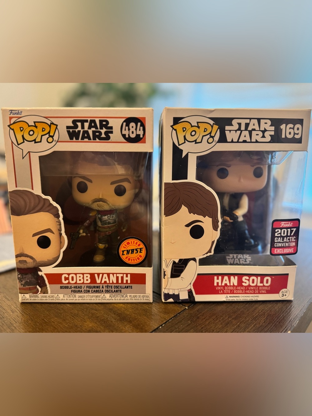 Funko POP! Star Wars Cobb Vanth Chase Edition & Han Solo 2017 Galatic Convention